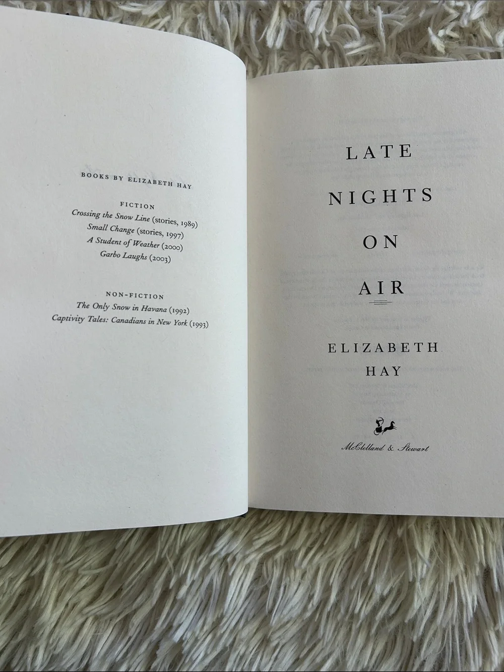 Elizabeth Hay "Late Nights on Air" — Green Cover with Red Accents - Picture 4 of 5